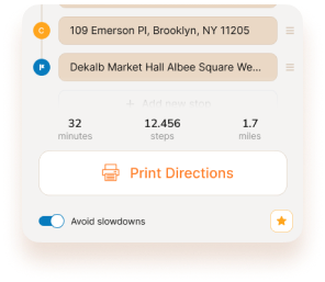 Print your directions